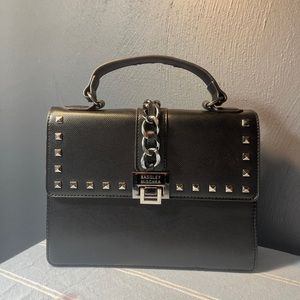 Badgley Mischka $159 vegan leather black studded chain bag